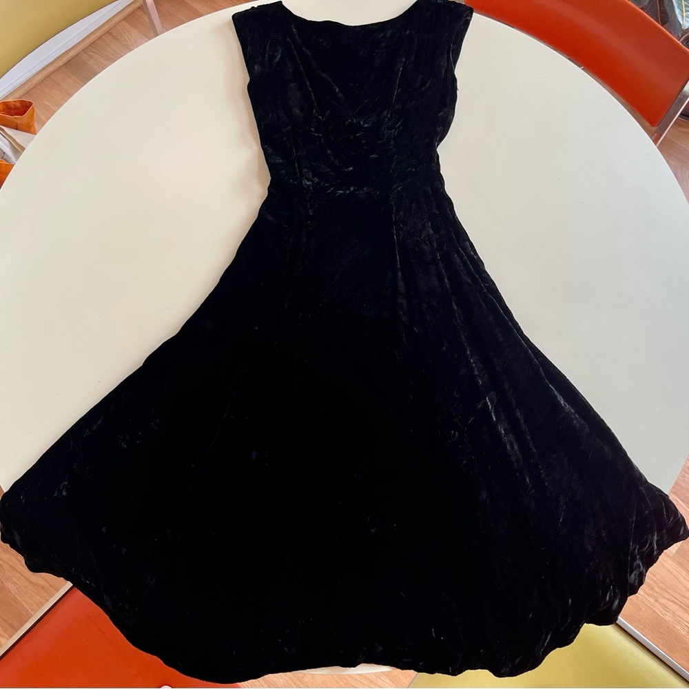 Vintage black velvet dress